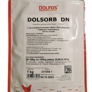 DOLSORB DN 1kg Wiąże Mytotoksyny Poprawia Odporność dla Kur Niosek