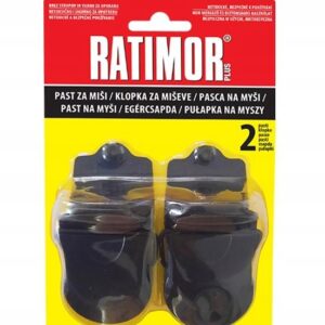 RATIMOR Pułapka na myszy i szczury plastikowa łapka zatrzaskowa 2szt.