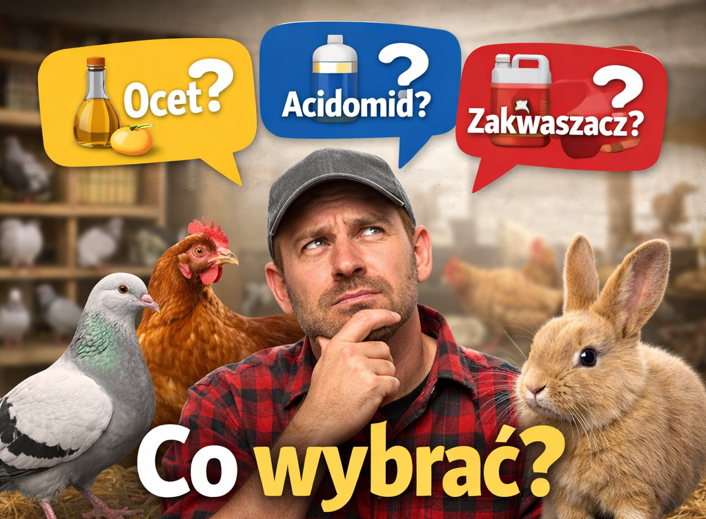 Acidomid, ocet czy zakwaszacz Co naprawdę wybrać dla gołębi i drobiu