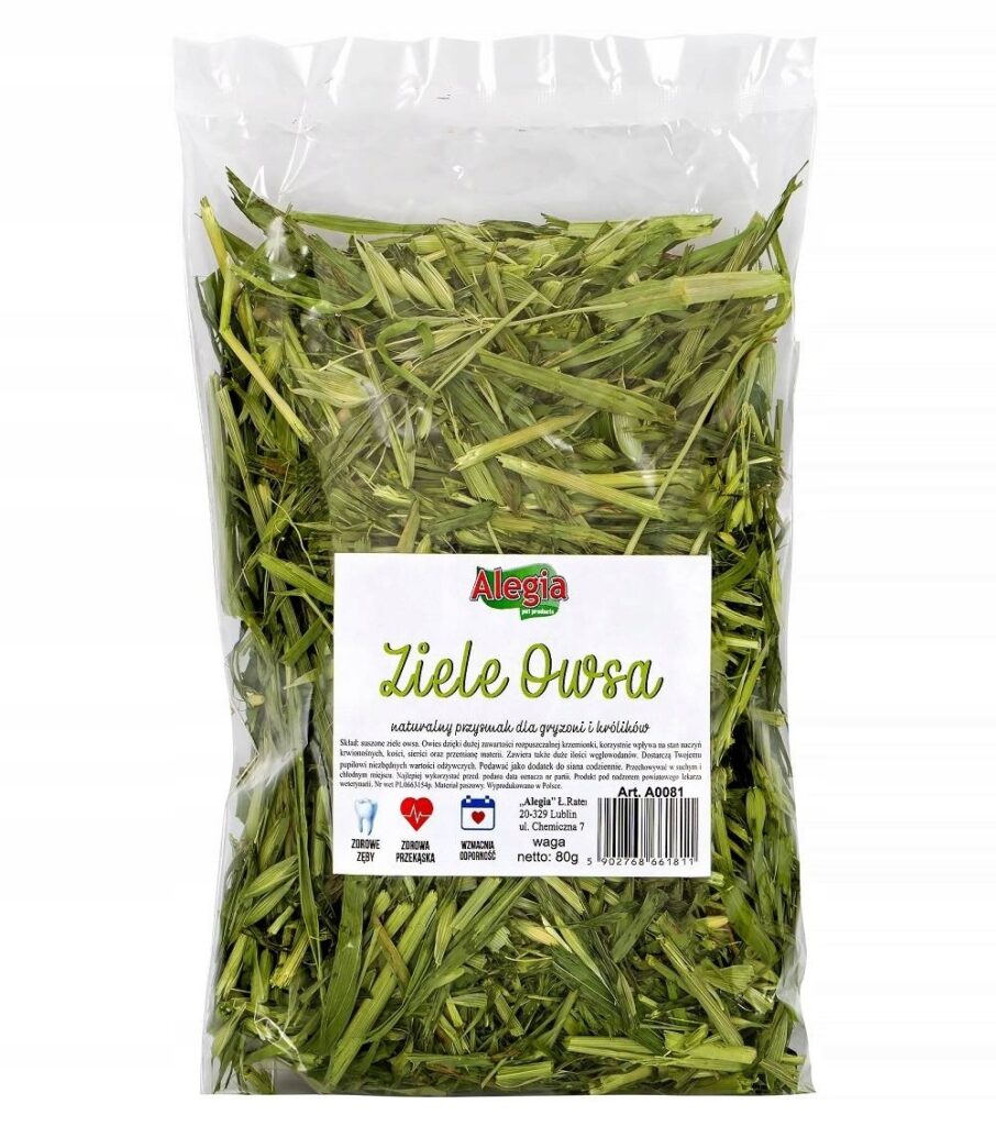 Alegia Natural Ziele Owsa 80 g dla królika kawii szynszyli