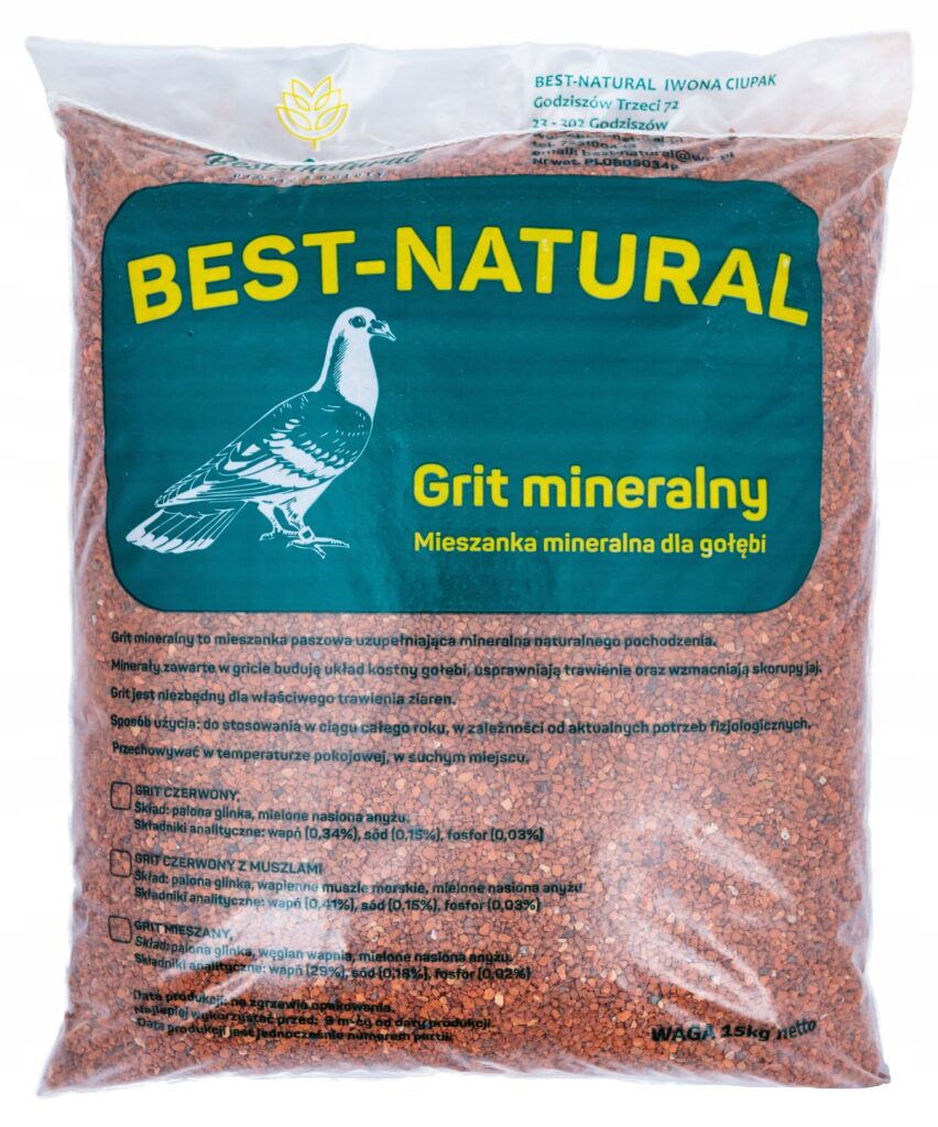 Karma dla gołębi grit mineralny czerwony 15 kg