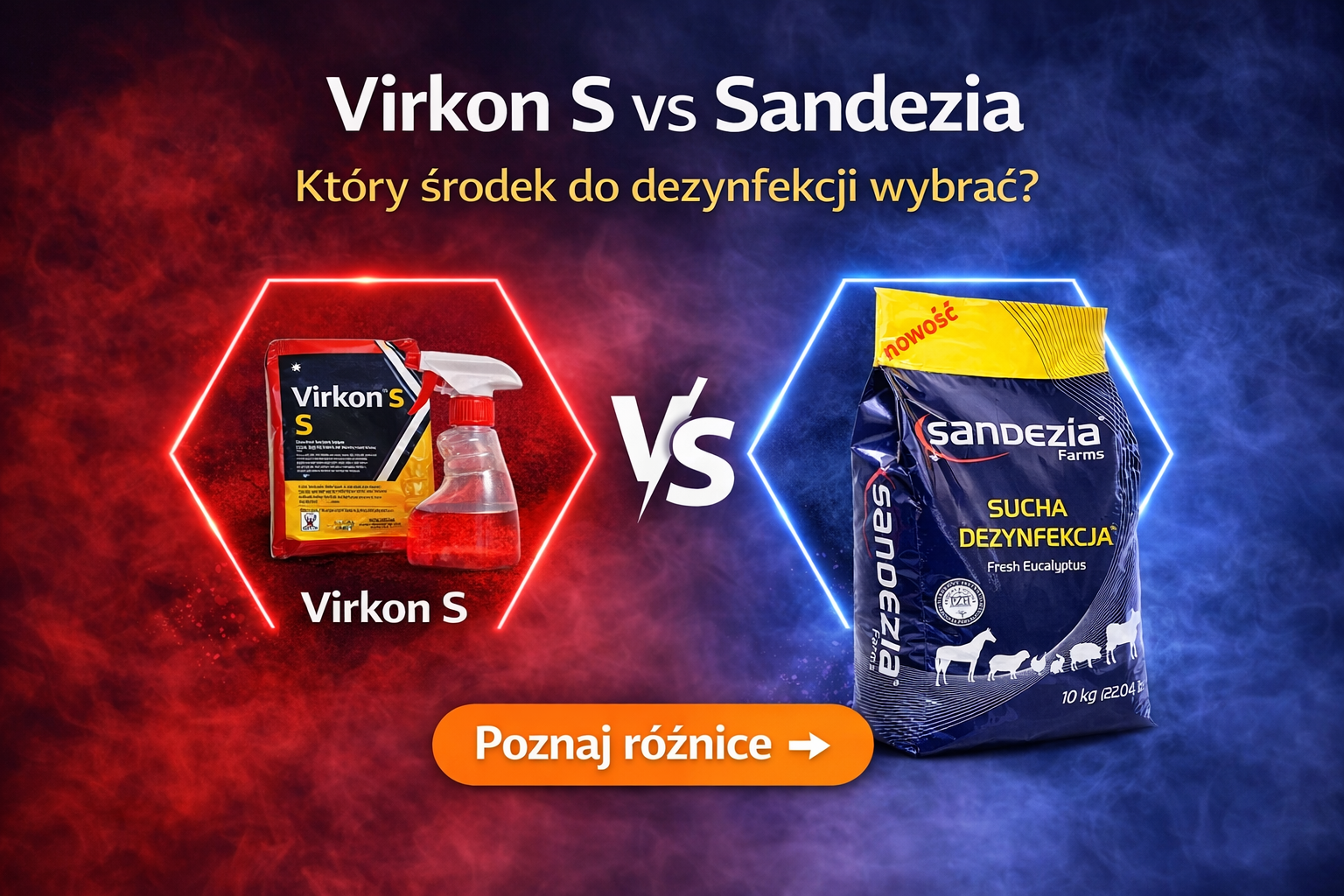 Porównanie środków do dezynfekcji – Virkon S czy Sandezia