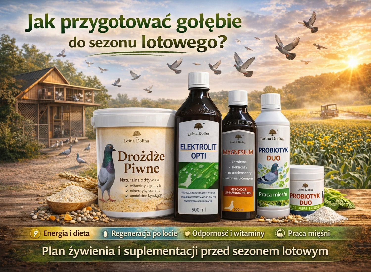 Jak przygotować gołębie do sezonu lotowego – plan żywienia i suplementacji