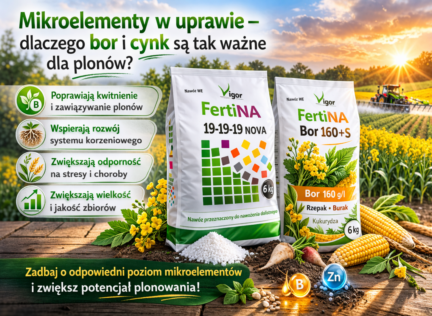 Mikroelementy w uprawie – dlaczego bor i cynk są tak ważne dla plonów