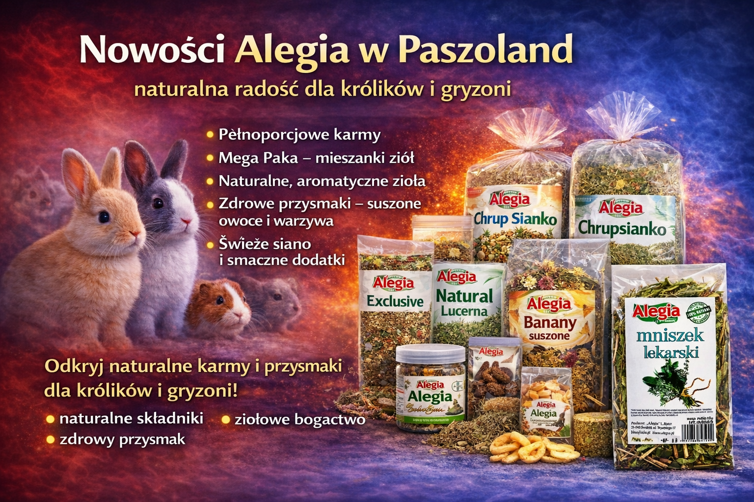 Nowości Alegia w Paszoland – naturalna radość dla królików i gryzoni