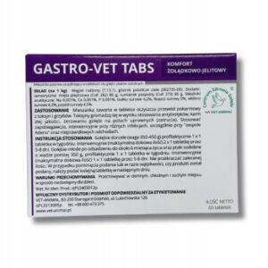 Vet Animal GASTRO-VET TABS 60 tabletek dla gołębi na trawienie dla gołębi