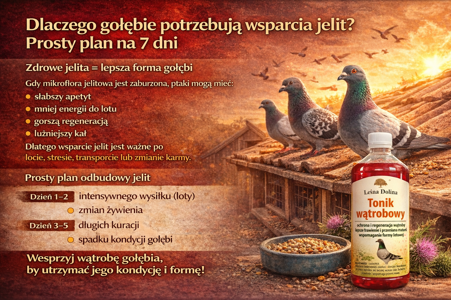 Wątroba gołębia pod presją – kiedy warto ją wesprzeć