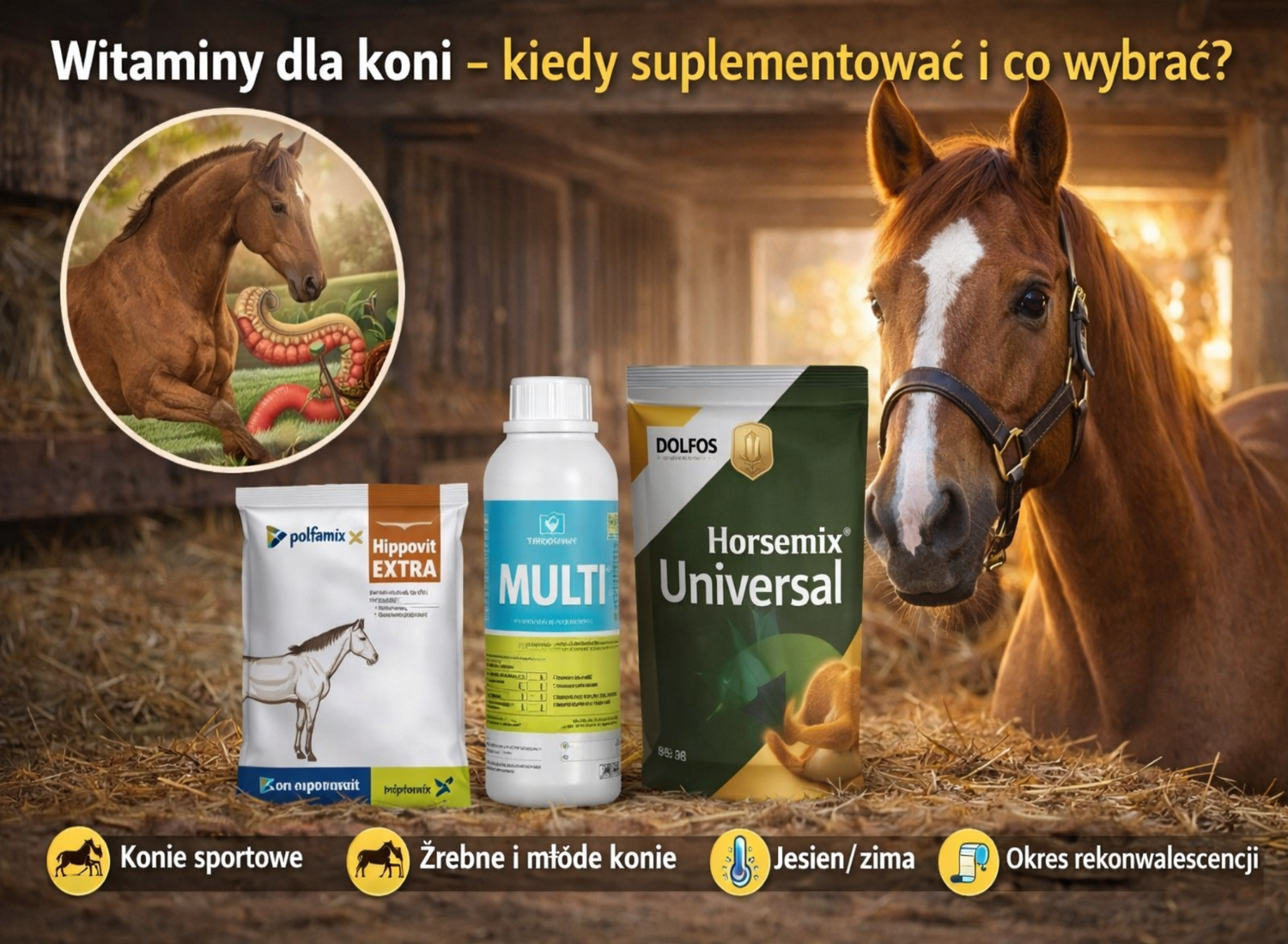 Witaminy dla koni – kiedy suplementować i co wybrać