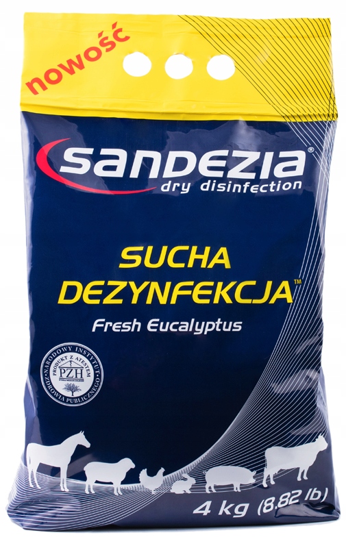 Sandezia 4kg sucha dezynfekcja zwalcza bakterie