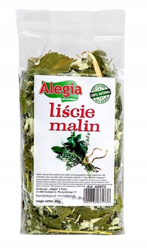 ALEGIA Liście malin przysmak dla gryzoni i królików 40 g