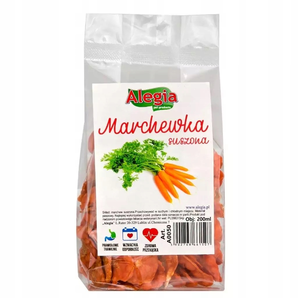 Alegia Marchew suszona dla gryzoni królików 60 g
