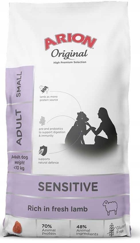 Arion Original Sensitive Adult Small Lamb sucha karma dla psa z jagnięciną