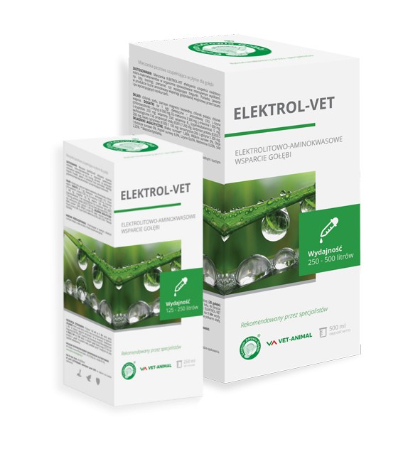 Elektrolity dla gołębi Vet Animal Elektrol-Vet 500 ml