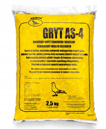 Gryt AS-4 2,5kg z muszlami i węglem drzewnym muszle anyż węgiel kamień