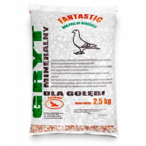 Gryt FANTASTIC 2,5kg PATRON mineralny dla gołębi anyż muszle kamień