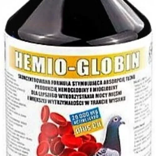 HEMIO-GLOBIN – aktywne żelazo dla gołębi – syrop 500ml