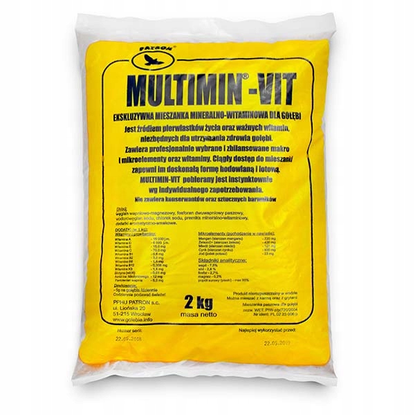 Multimin-Vit 2Kg NAJLEPSZE Witaminy dla Gołębi