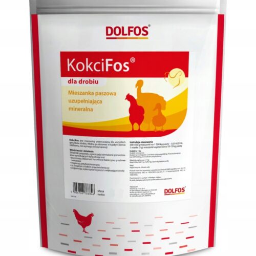 Preparat dla bażantów gęsi indyków kaczek kur Dolfos kokciFos 500g