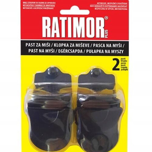 RATIMOR Pułapka na myszy i szczury plastikowa łapka zatrzaskowa 2szt.