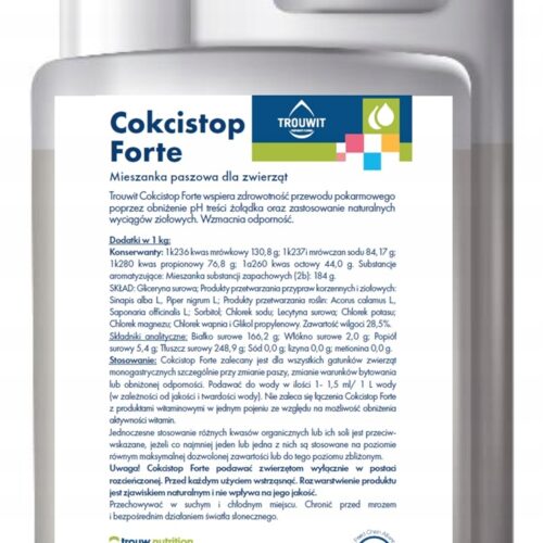Trouwit Cokcistop Forte 0,25L zakwaszacz dla drobiu