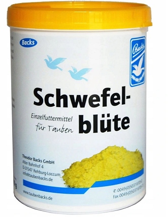 Schwefelblüte 600g Backs dla gołębi pierzenie